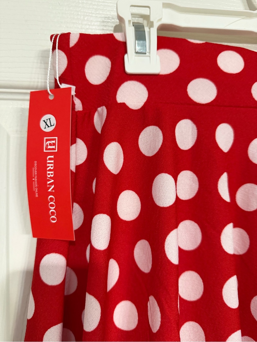 Red Polka Dot A-Line Skirt - Women - Picture 3 of 4